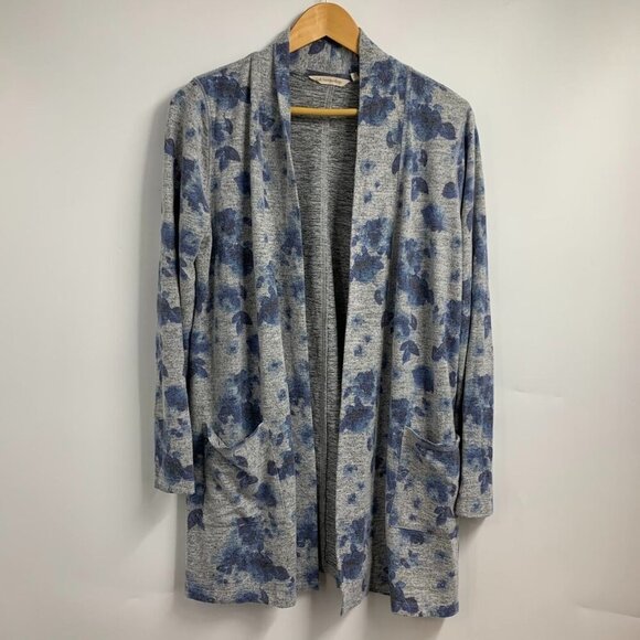 Soft Surrounding Women's Floral Knit Open Cardigan Sweat Suit Set Size S - Picture 2 of 16